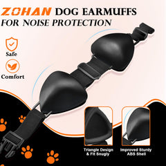 ZOHAN dog ear muffs soft padding close-up for comfortable wear