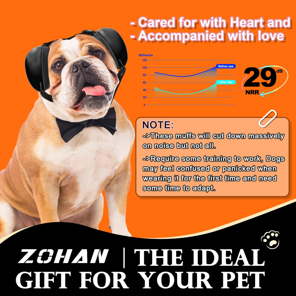 ZOHAN dog ear muffs soft-triangle-frame comfortable wear during long outings