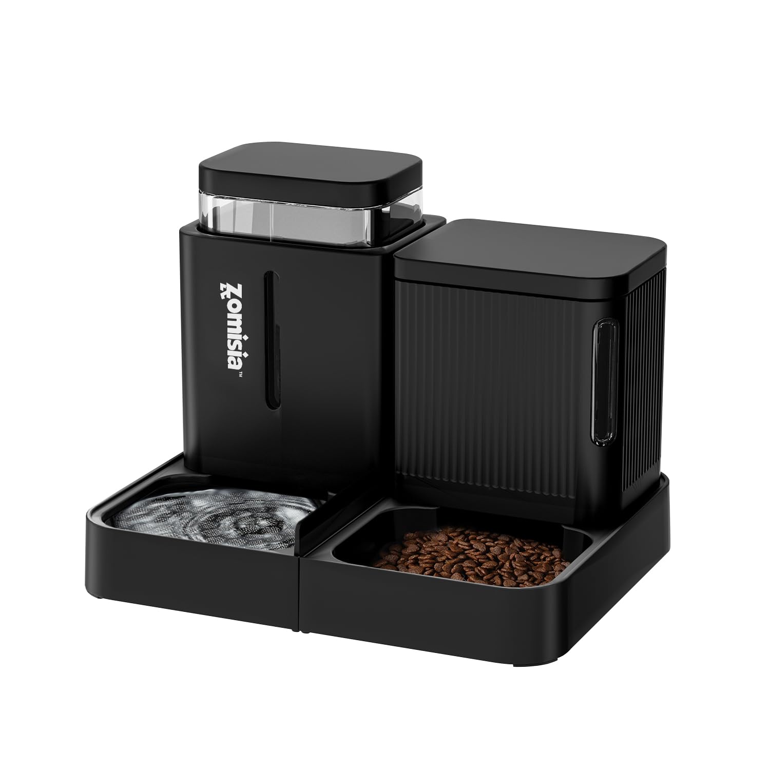 ZOMISIA Automatic Cat Feeder Water Dispenser 2-in-1 for hands-free feeding and hydration.
