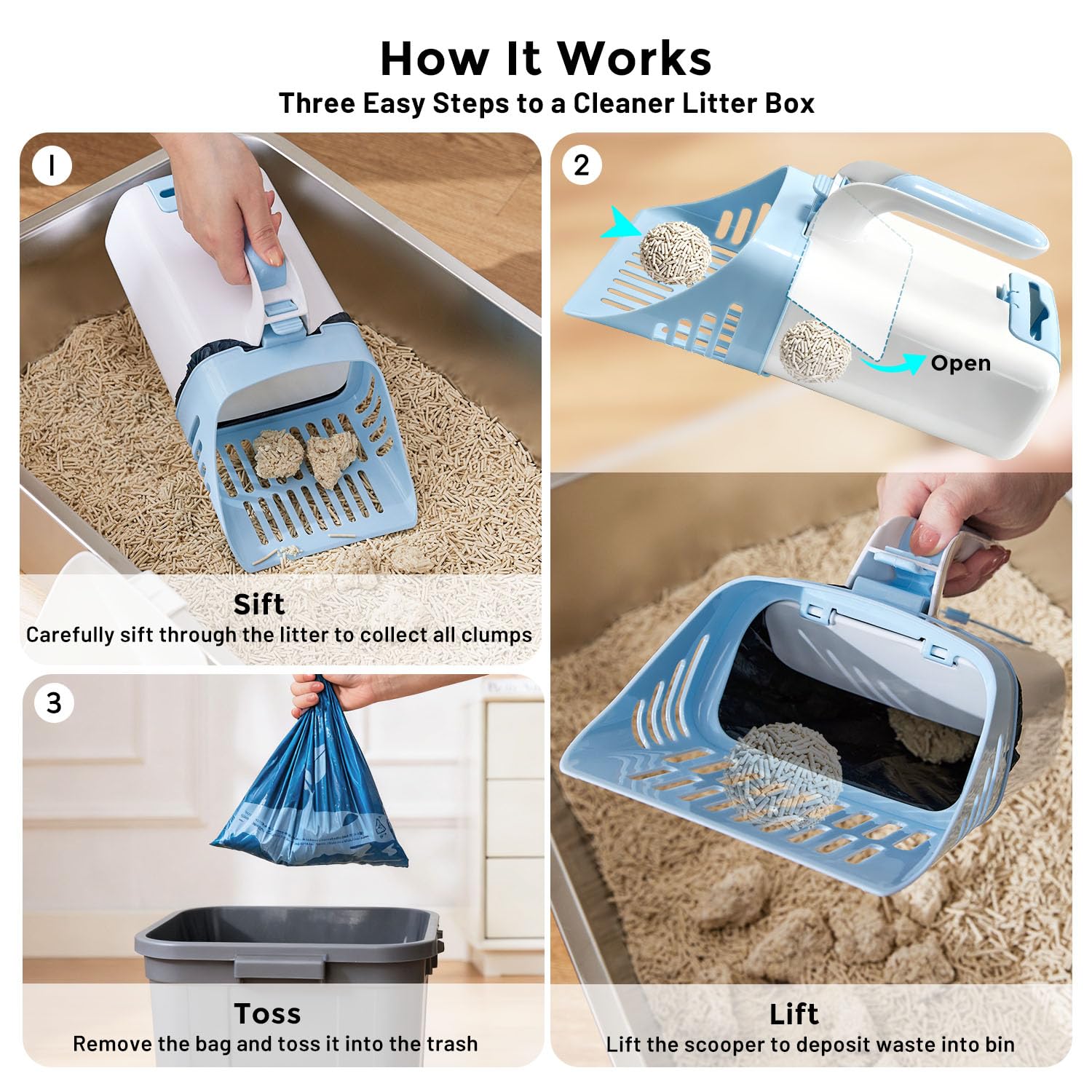 ZOMISIA built-in bag dispenser allows fast bag reloads