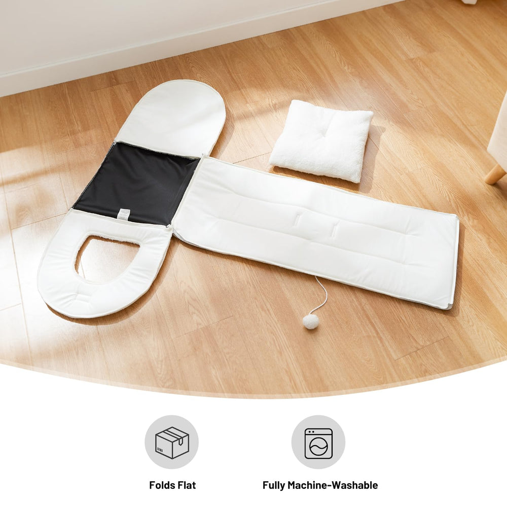 ZOMISIA Cat Bed Cave portable handle for moving between rooms.