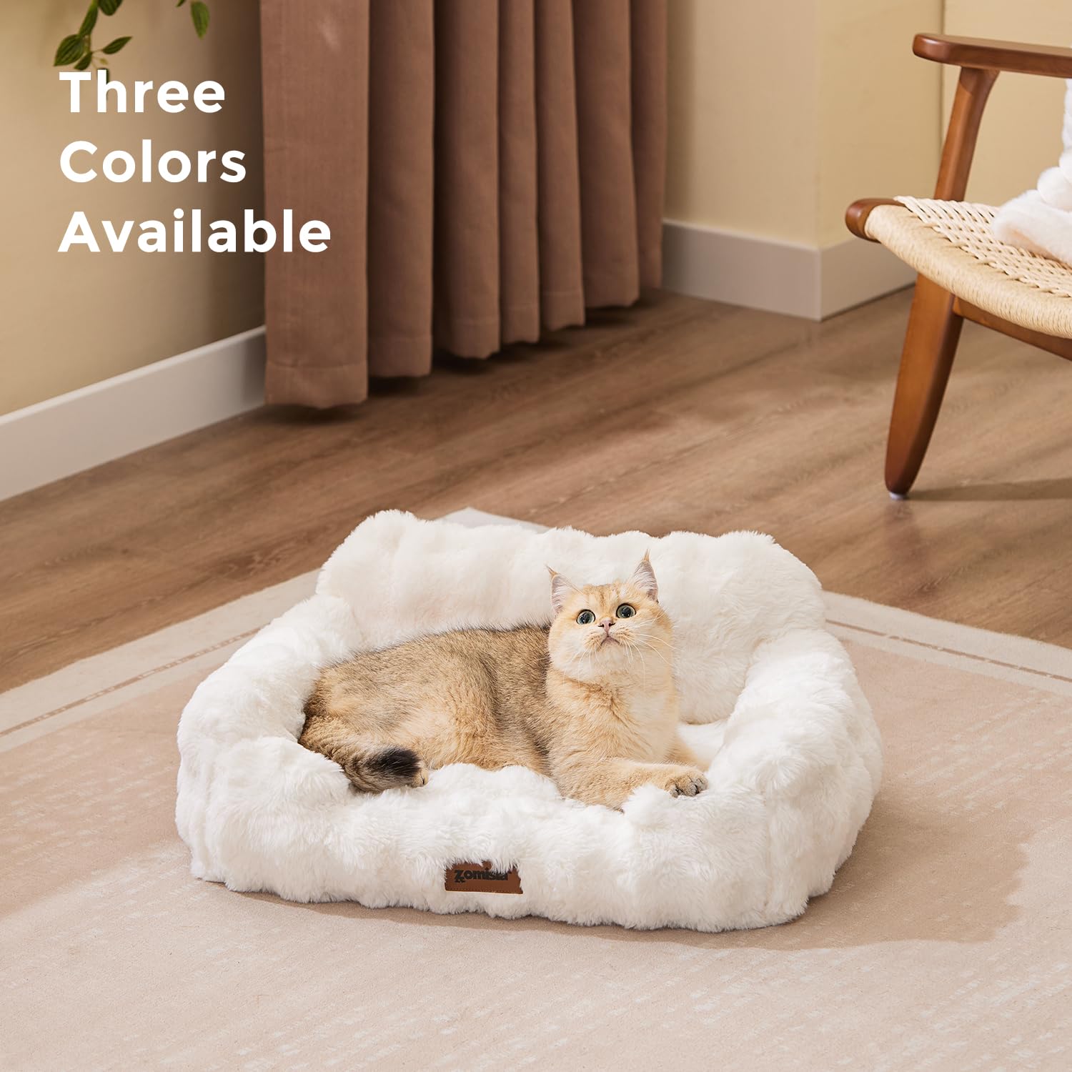 ZOMISIA cat couch bed breathable materials for all-season comfort