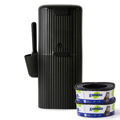 ZOMISIA cat litter disposal bin with open lid for quick scooping and waste transfer.