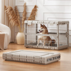 ZOMISIA collapsible dog crate 36-inch, space-saving design for compact homes.