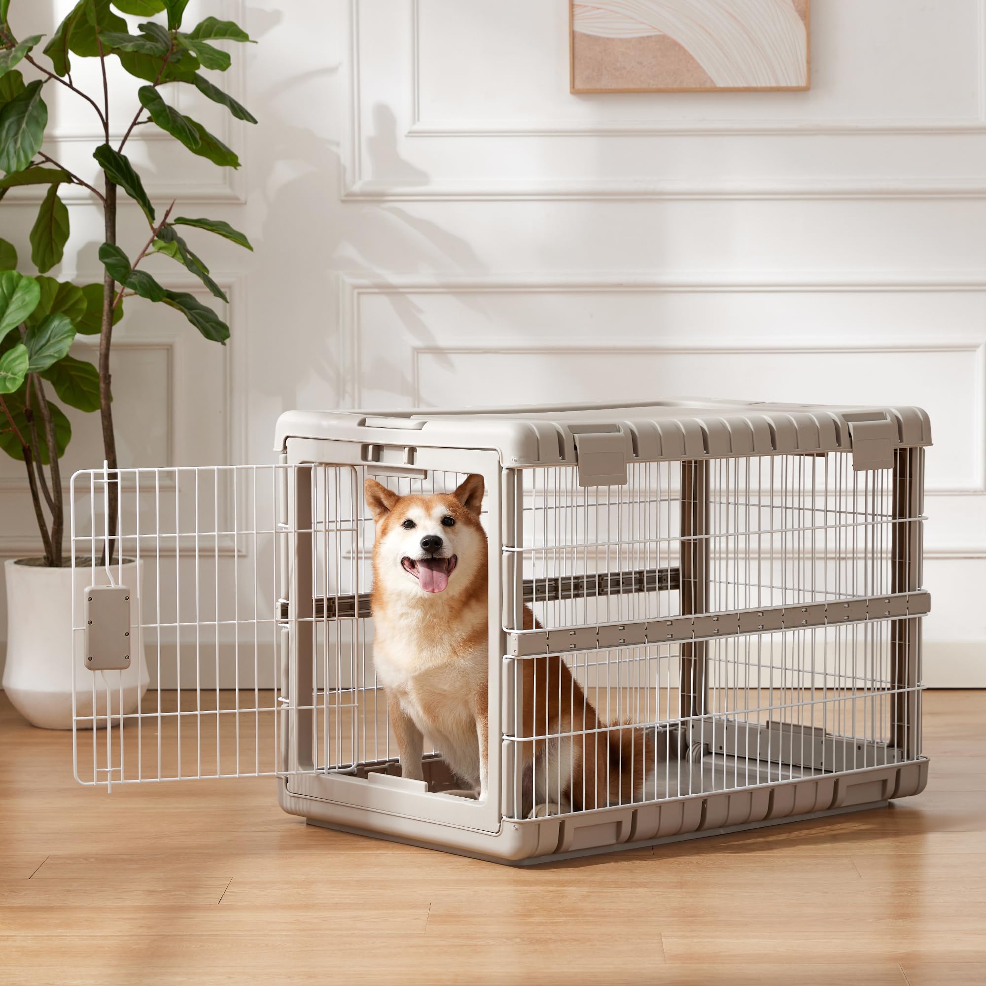 ZOMISIA crate with wheels and handles enables easy mobility around the home.
