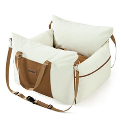 ZOMISIA dog car seat front view showing secure booster for calm travels