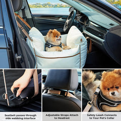 ZOMISIA dog car seat interior booster with window view for comfort