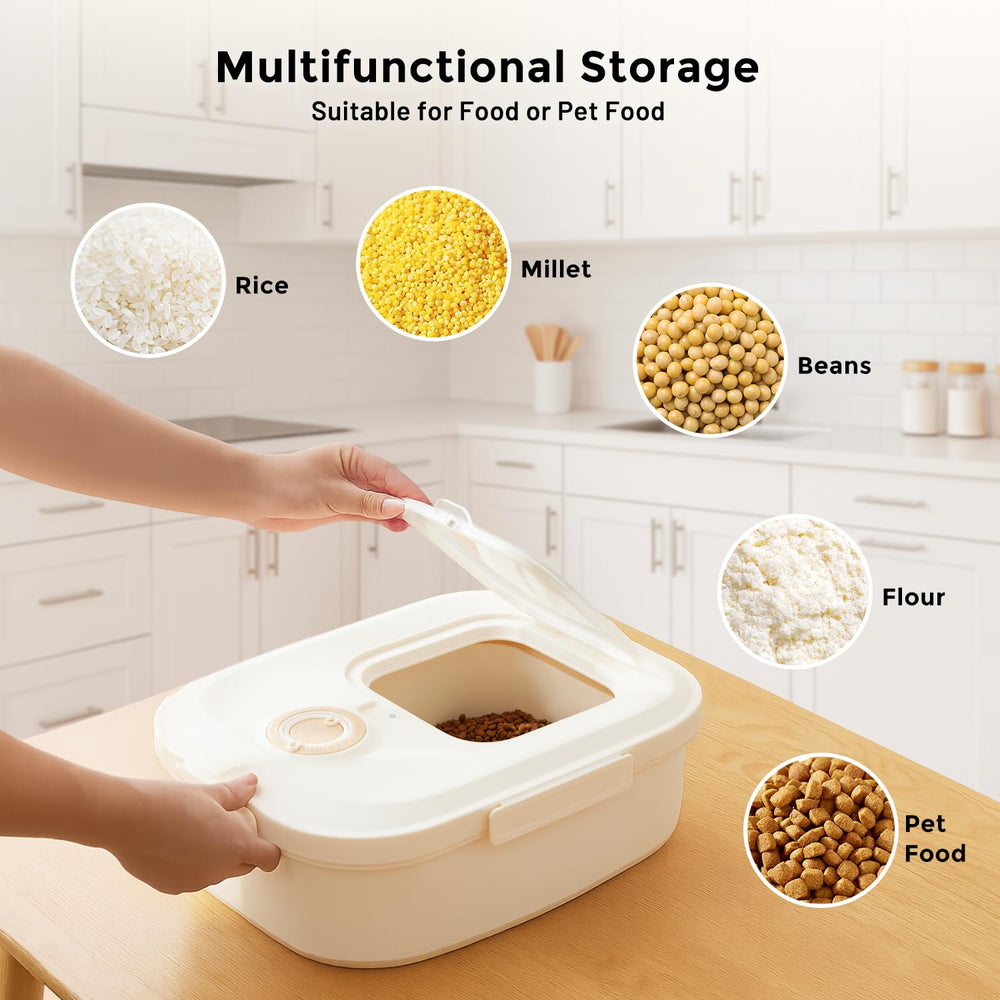 ZOMISIA dog food container khaki design blends with home storage