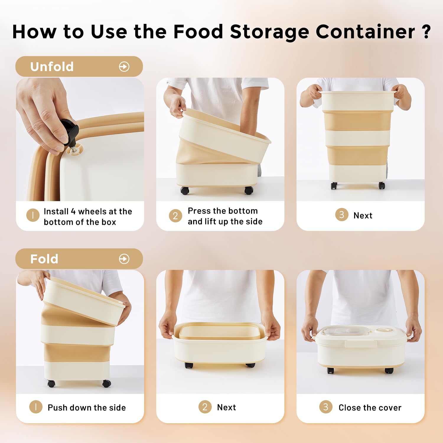 ZOMISIA dog food container scoop included for quick servings