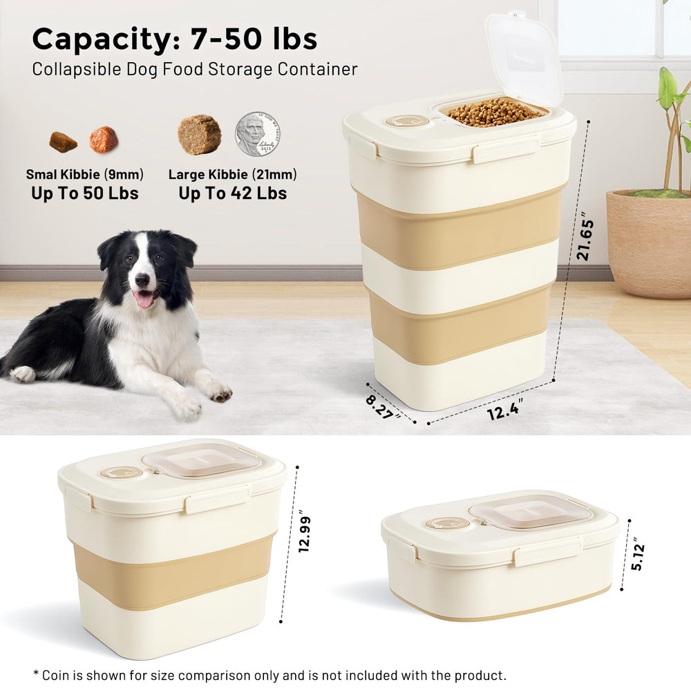 ZOMISIA dog food container with wheels moves easily for feeding setup