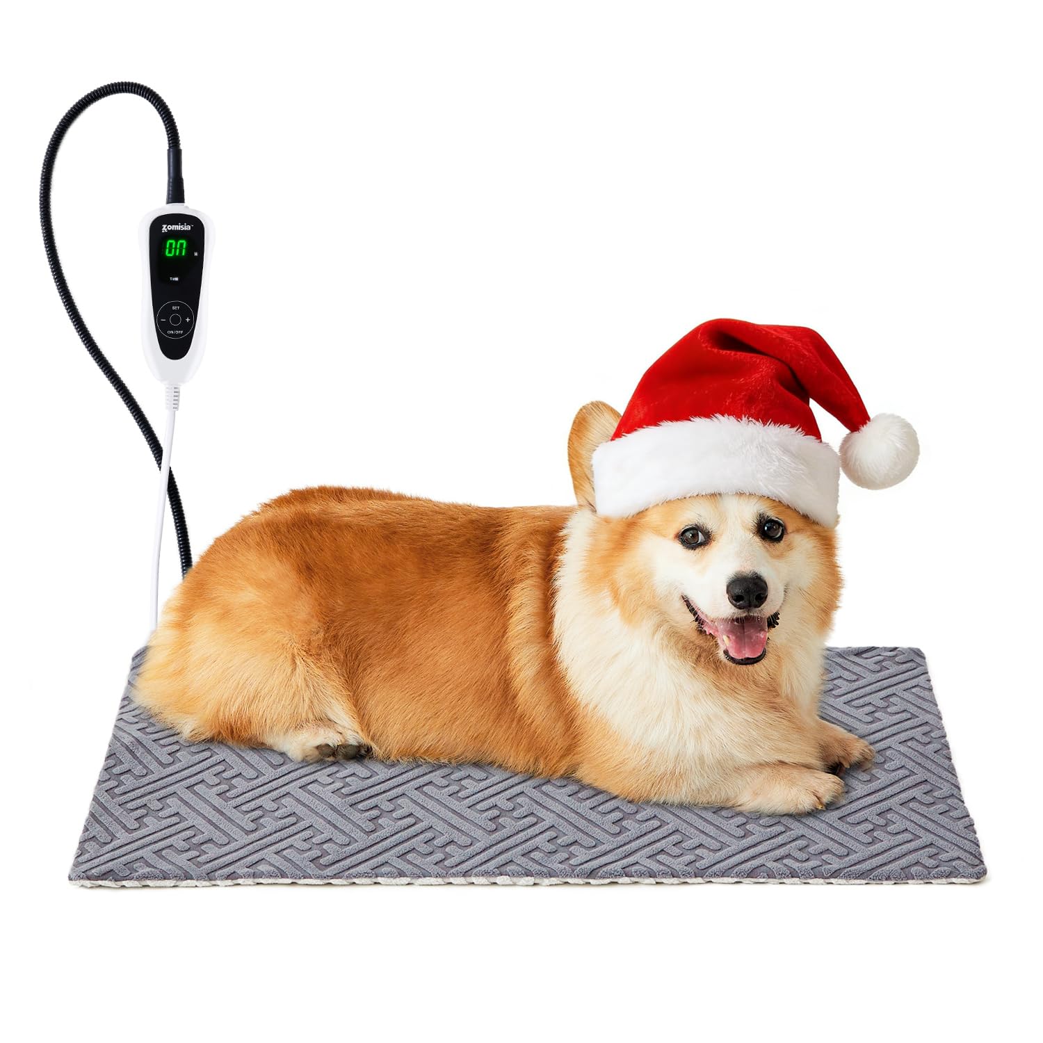 ZOMISIA dog heating pad top view offering cozy warmth for lounging