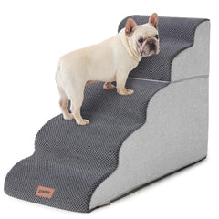 ZOMISIA Dog Stairs five-step assembly shows split design for versatile use