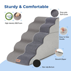 ZOMISIA 35D foam core offers supportive, comfy climbing for dogs