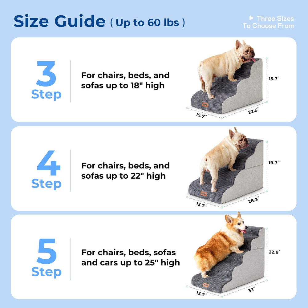 ZOMISIA Dog Stairs enables high bed access safely and reliably