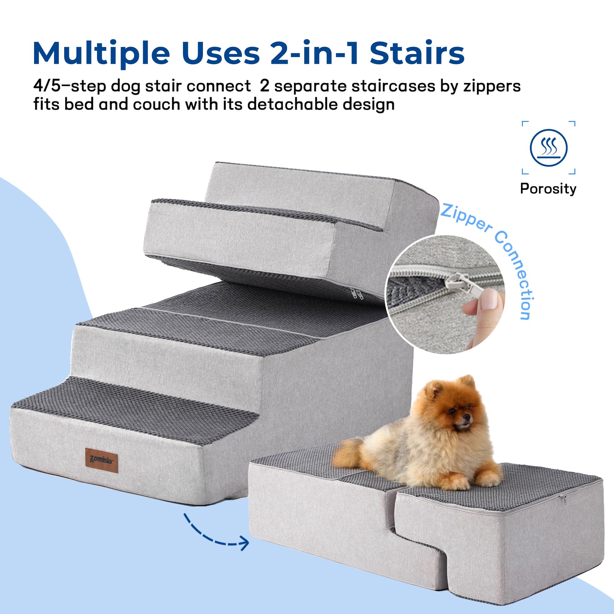 ZOMISIA plush fabric cover enhances grip and comfort.