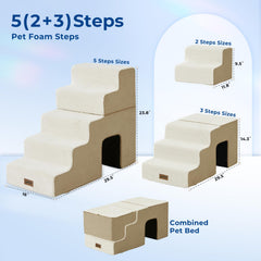 ZOMISIA dog steps non-slip bottom keeps pets stable on surfaces