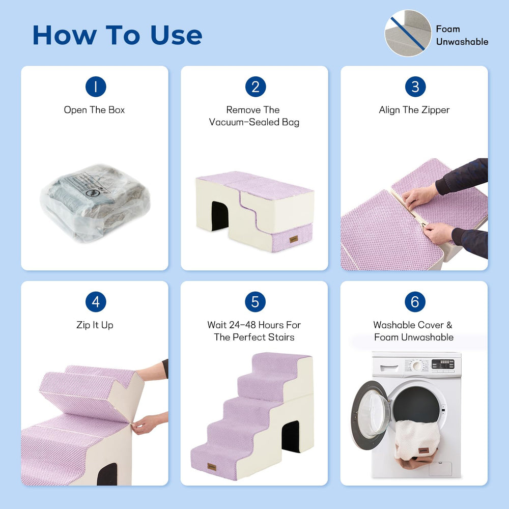 ZOMISIA dog steps supports over 60 lbs for versatile use