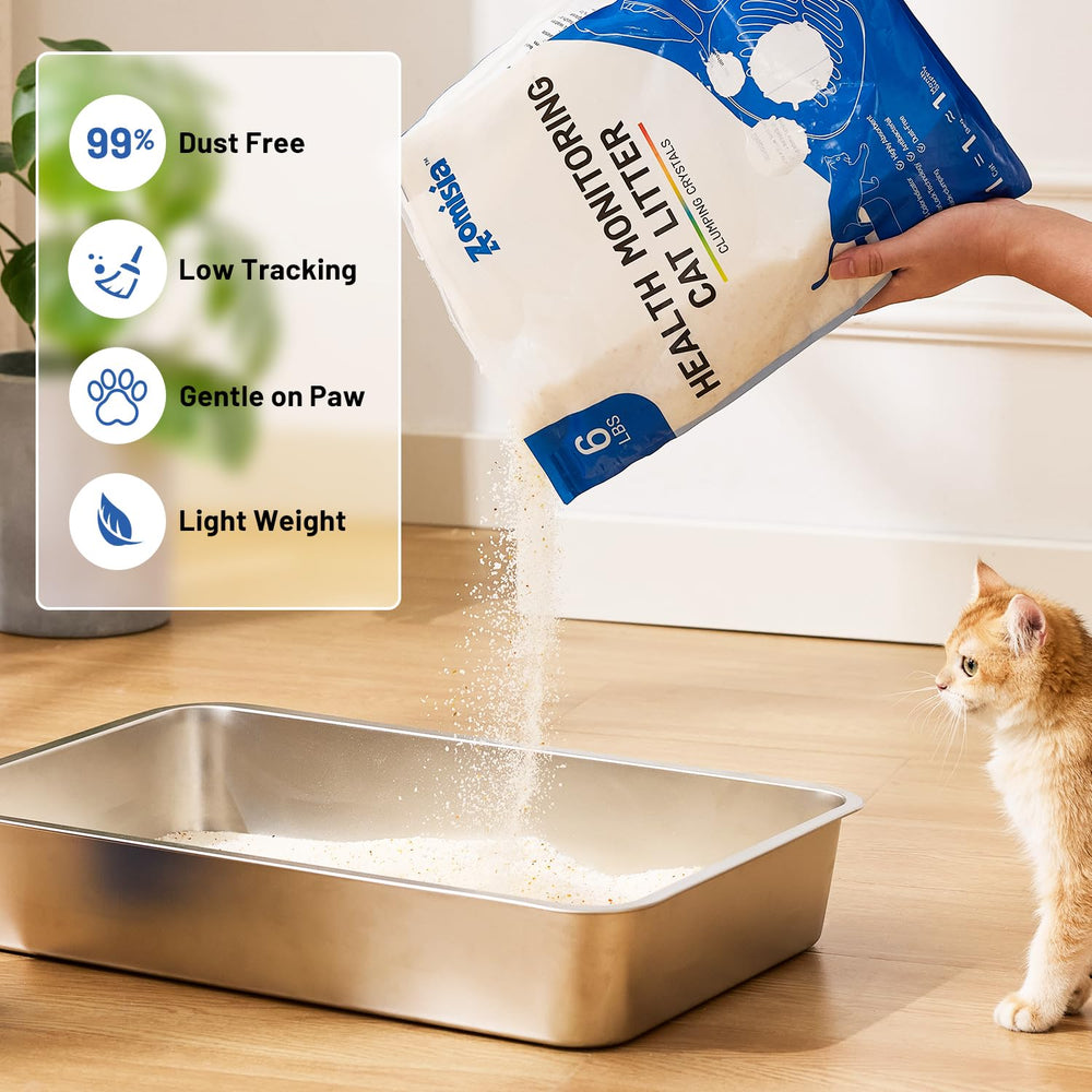 ZOMISIA dust-free silicone litter promoting clean air and surfaces