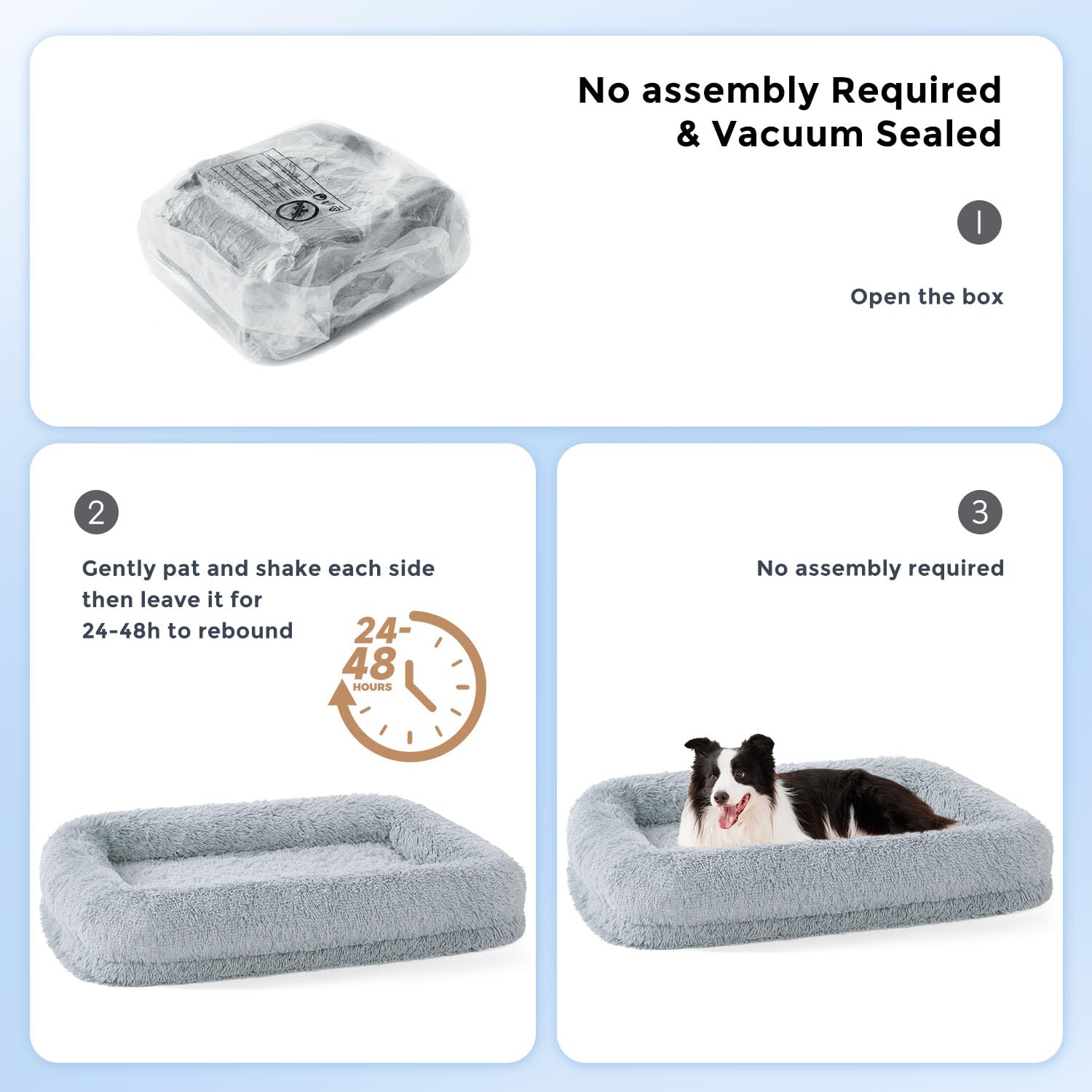 ZOMISIA Extra Large Dog Bed 360-degree surround promotes secure nesting and reduced anxiety.