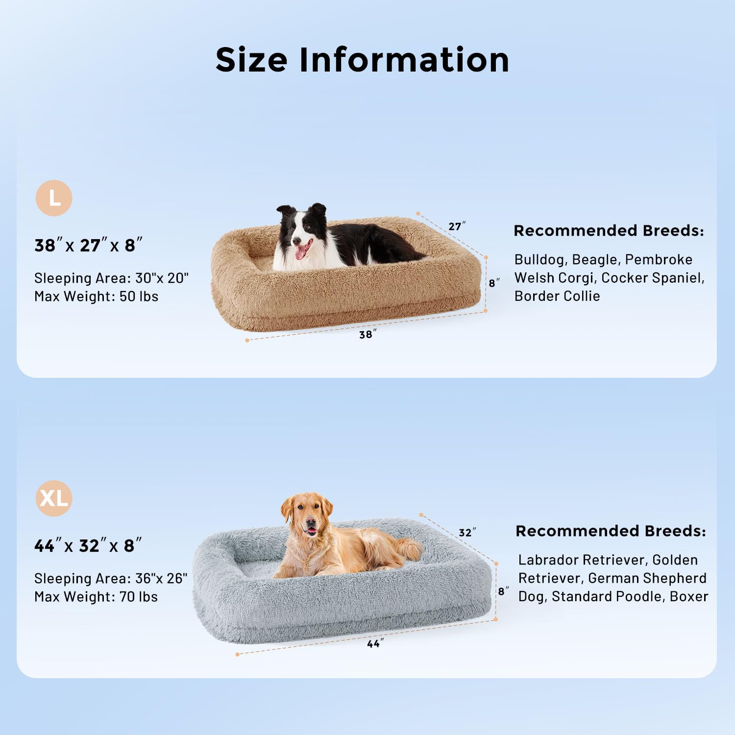 ZOMISIA Extra Large Dog Bed removable cover ensures easy machine-wash cleanup after adventures.