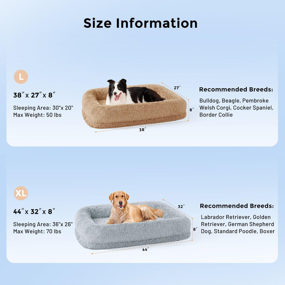 ZOMISIA Extra Large Dog Bed removable cover ensures easy machine-wash cleanup after adventures.