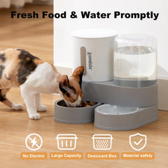 ZOMISIA gravity cat feeder water dispenser provides continuous hydration without needing electricity