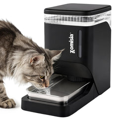 ZOMISIA Gravity Cat Water Dispenser 6L tank supports extended hydration for multiple pets.