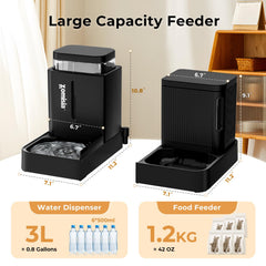 ZOMISIA gravity water dispenser two pack demonstrates automatic hydration for pets when owners are away.