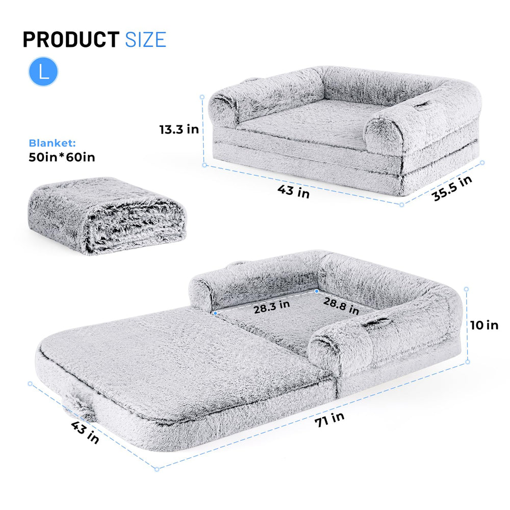 ZOMISIA human-dog-bed-blanket-50x60 features matching warmth for cozy lounging with pets.