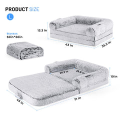 ZOMISIA human-dog-bed-blanket-50x60 features matching warmth for cozy lounging with pets.