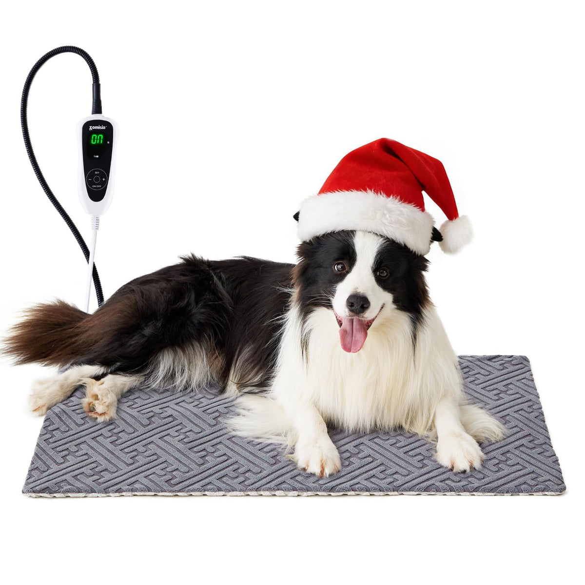 ZOMISIA large dog heating pad showing 32x20 inch size for warming large dogs