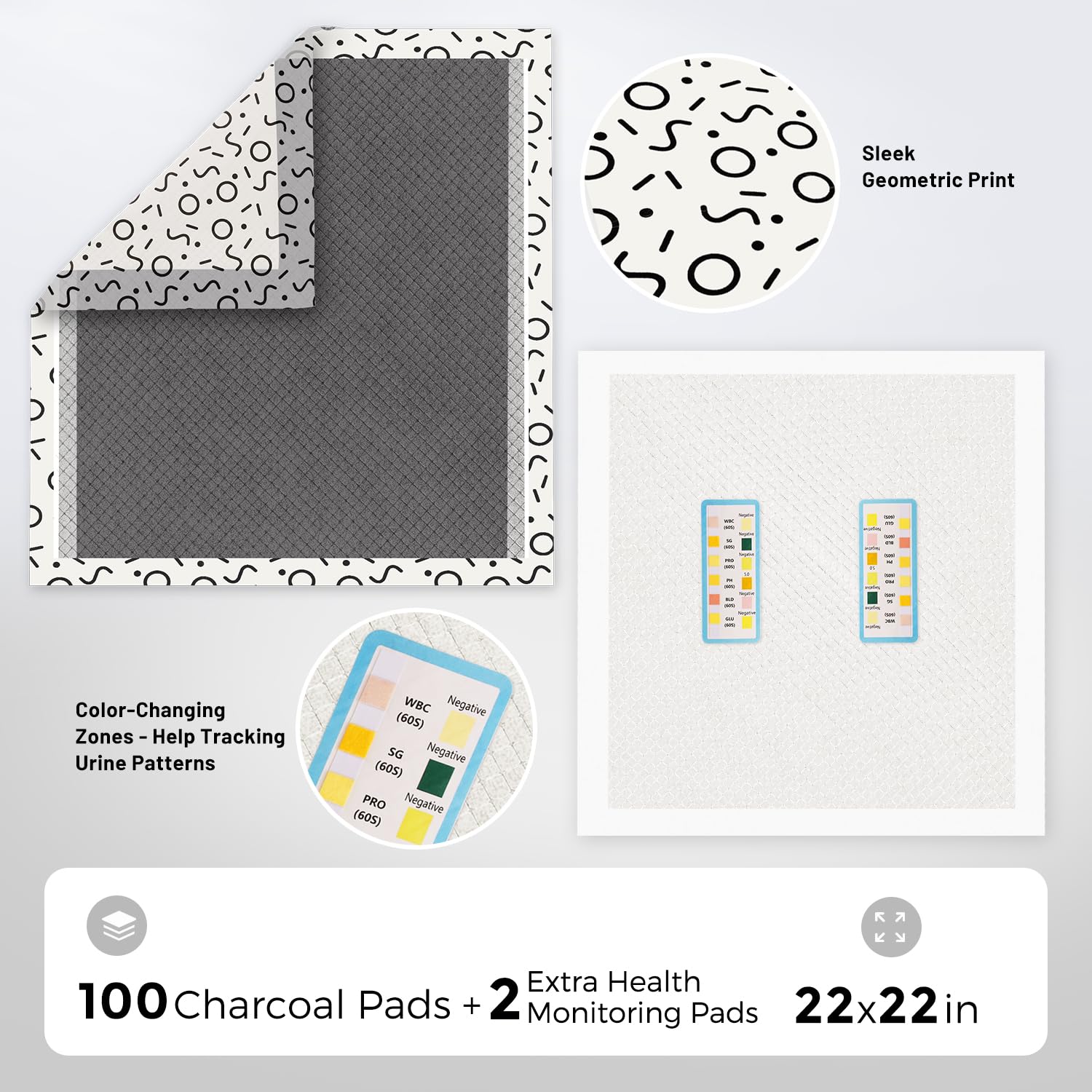 ZOMISIA charcoal pad close-up emphasizes odor-control with activated charcoal.