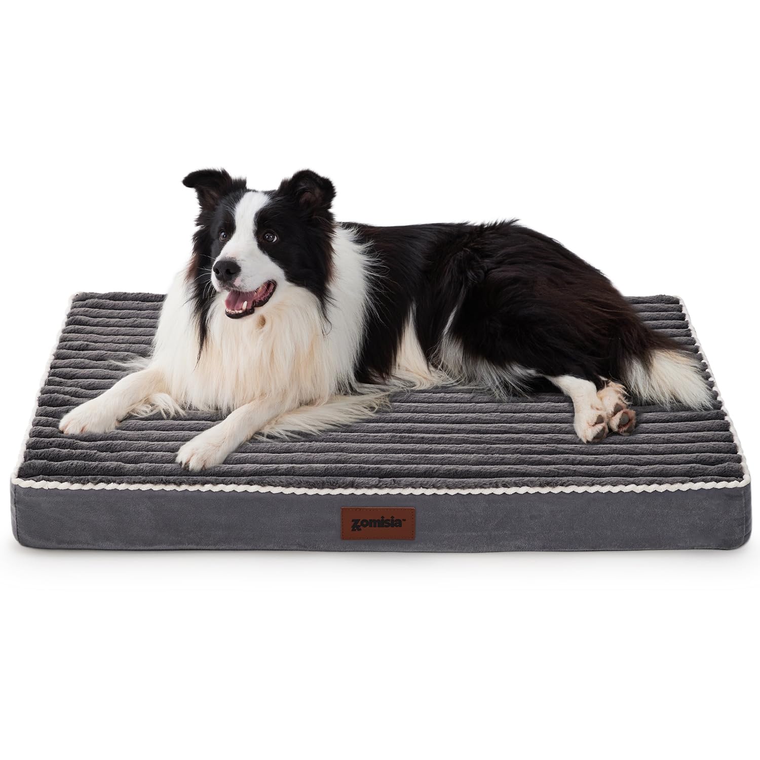 ZOMISIA orthopedic dog crate bed fits 36-inch crates with stable, non-slip support