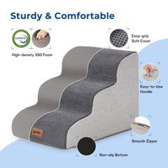 ZOMISIA non-slip bottom grey stairs—stable on wood floors and carpets