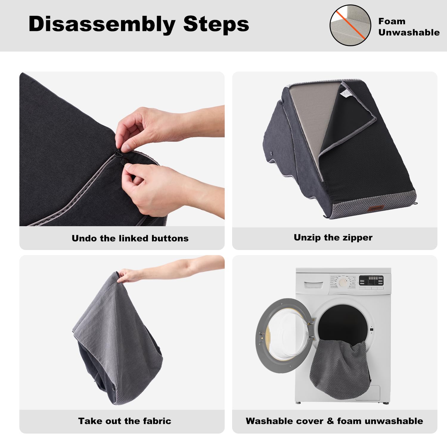 ZOMISIA removable cover is machine washable for quick cleanup.