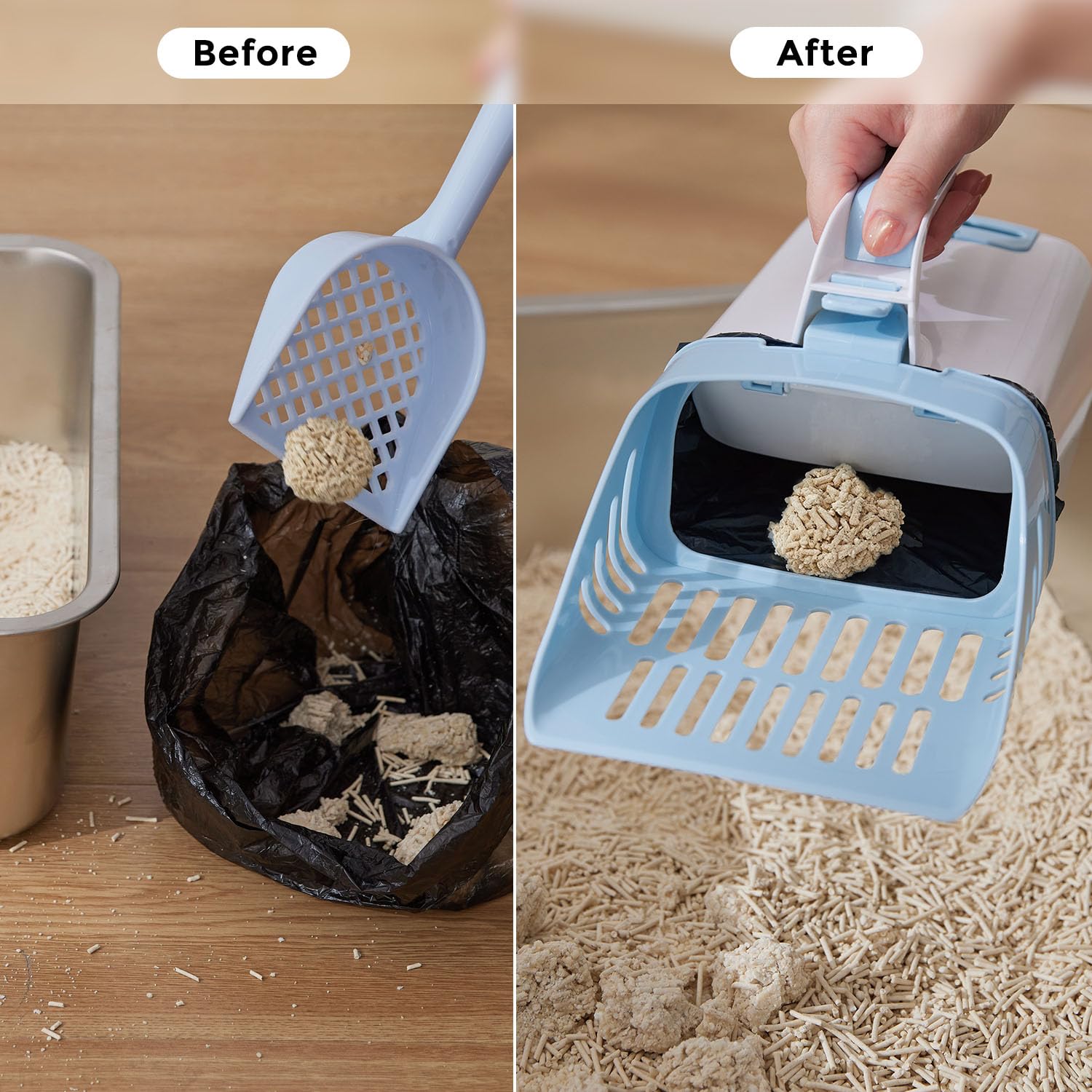 ZOMISIA rust-proof plastic scoop stands up to cleaning and use