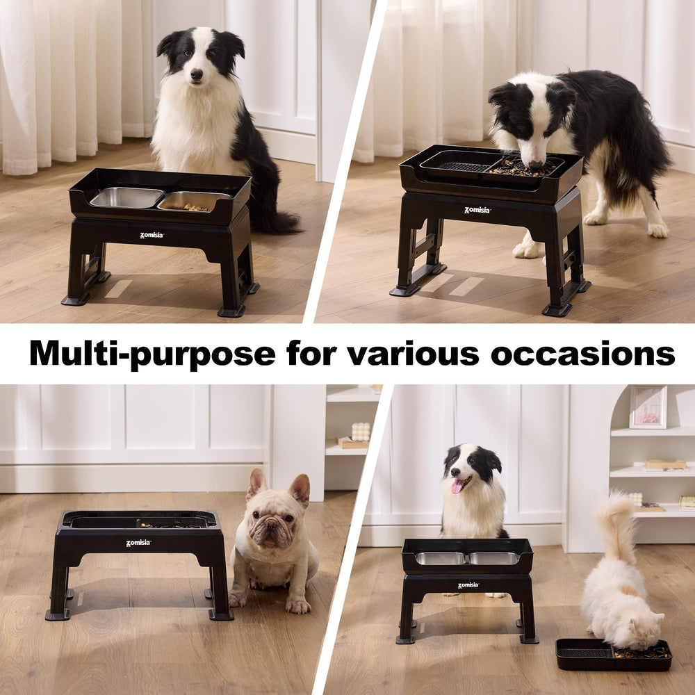 ZOMISIA six-height options let you tailor feeding height for comfort.