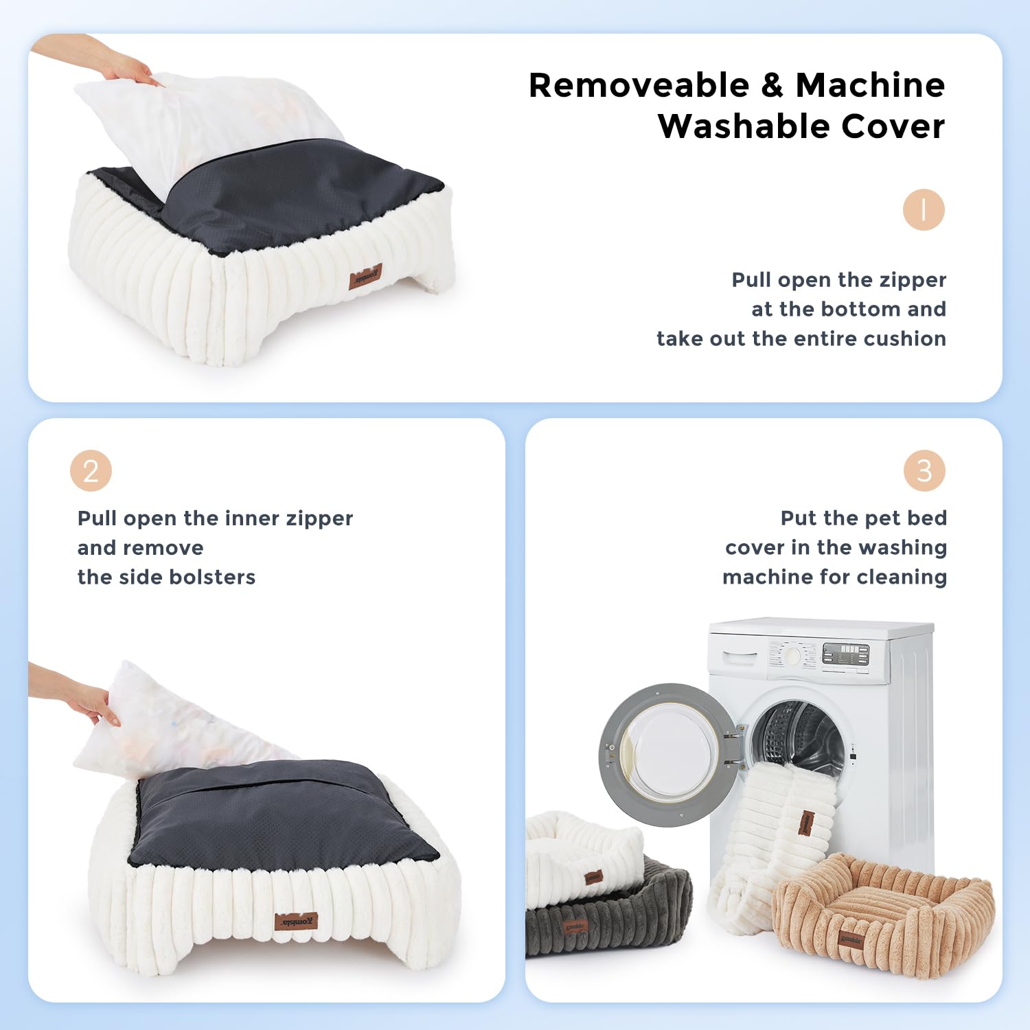 ZOMISIA bed arrives ready to use with instant cozy vibe