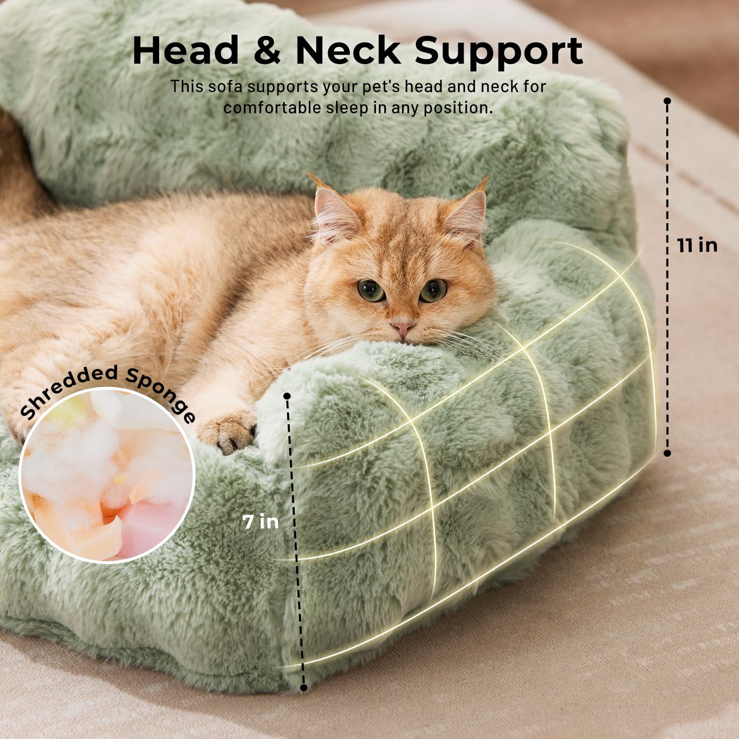 ZOMISIA Small Dog Sofa waterproof-layer protects against spills and messes.