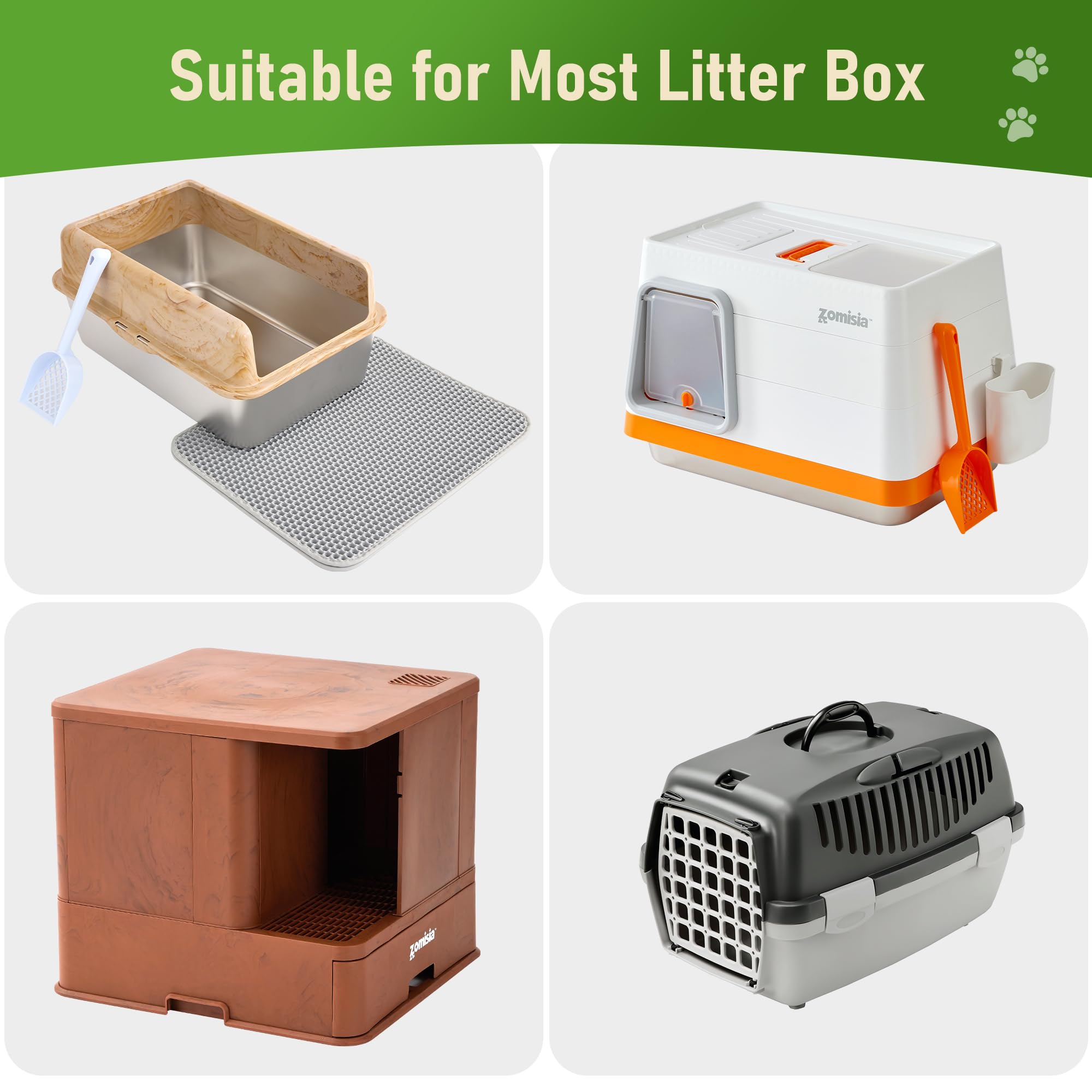 ZOMISIA unscented litter liner displayed for odor control