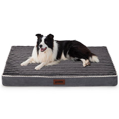 ZOMISIA XL dog crate bed close-up of corduroy cover for easy cleaning