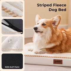 ZOMISIA XL dog crate bed shows egg-crate foam support for comfort