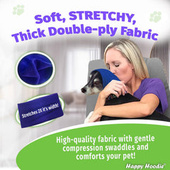 ZONI PETS Happy Hoodie machine-washable, durable fabric for repeated grooming sessions.