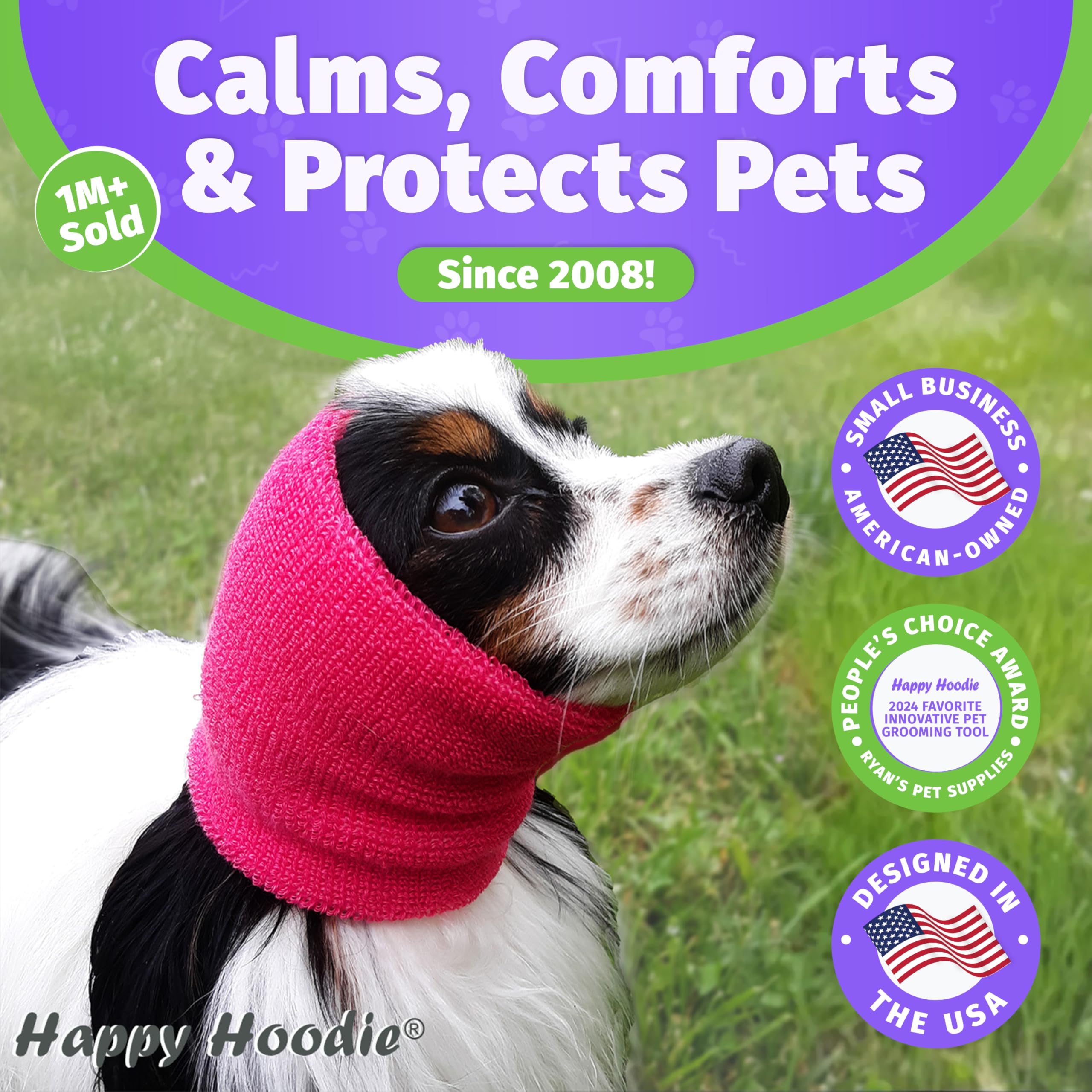 Happy Hoodie de ZONI PETS protege oídos ante ruidos fuertes en casa.