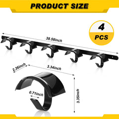 Zonon stable bridle hooks in metal black for organized stalls.