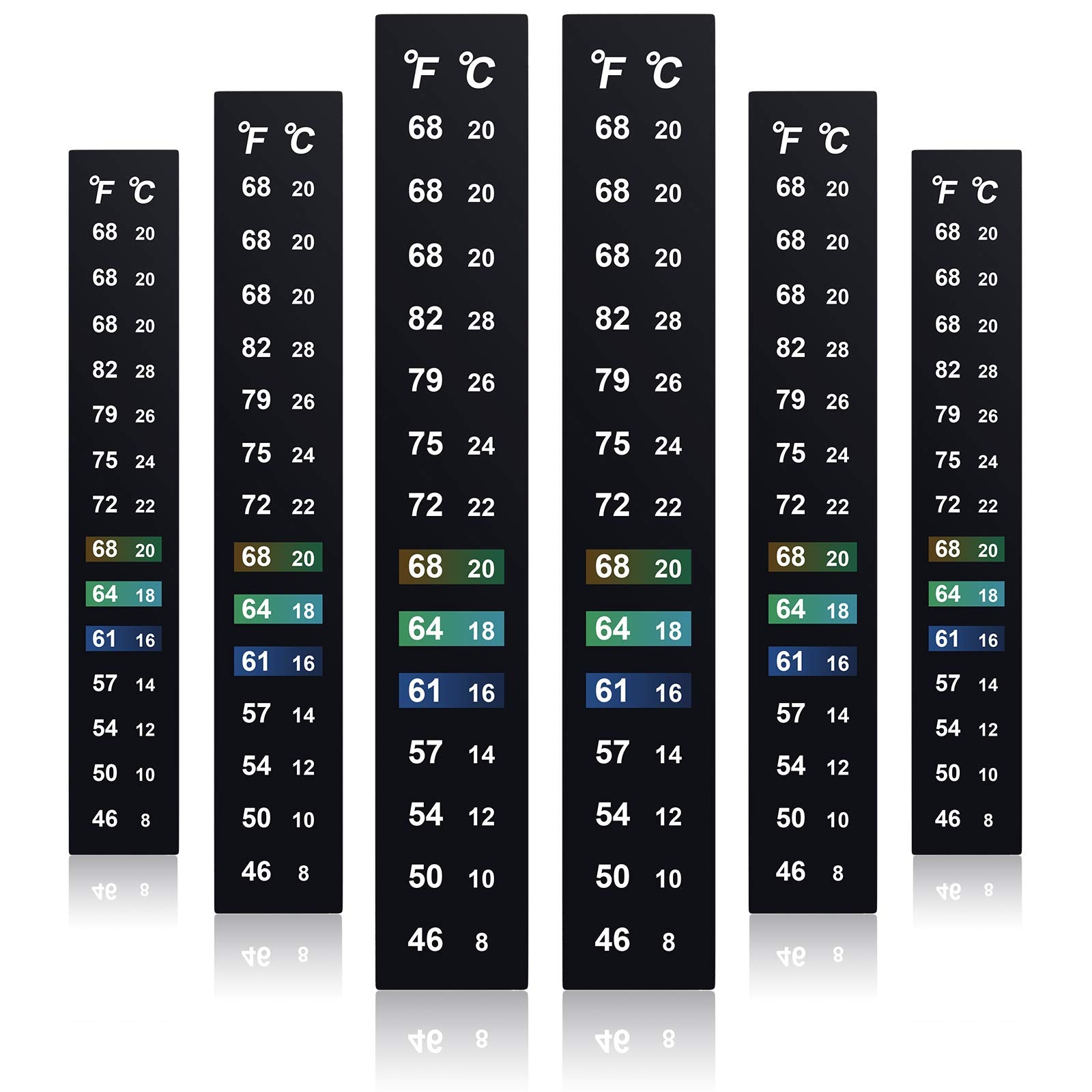Zonon stick-on thermometer strip adhesive: quick brewing temperature indication