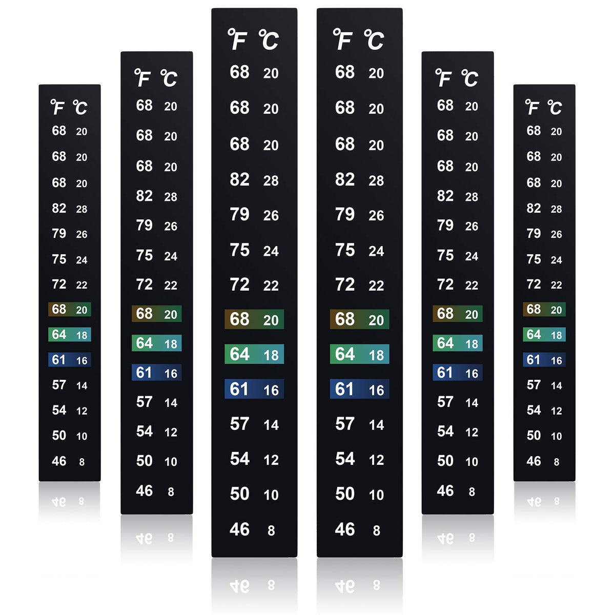Zonon stick-on thermometer strip adhesive: quick brewing temperature indication