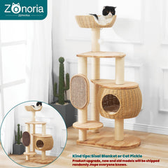 Zonoria Zephyria cat-tower 8cm sisal posts highlight scratching durability