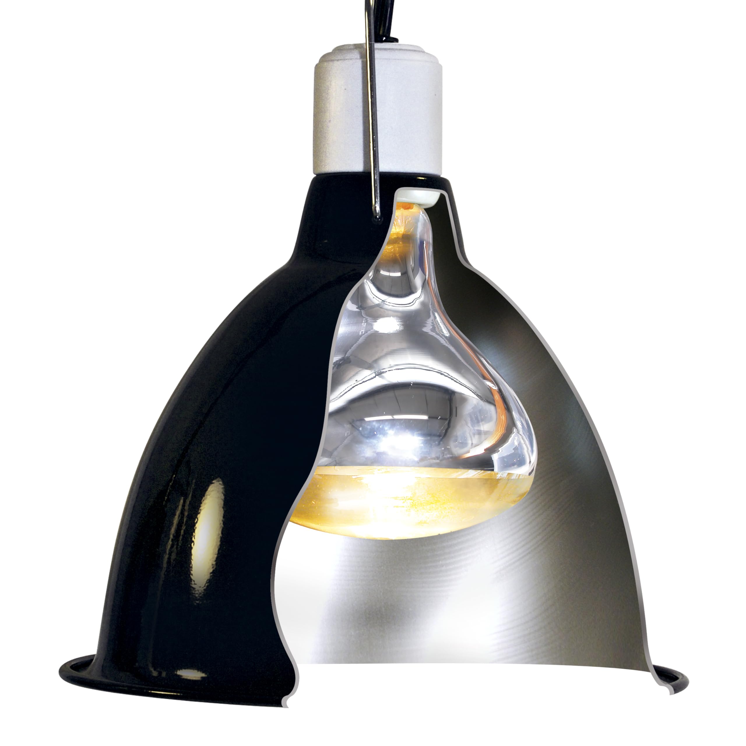 Zoo Med basking-spot-lamp-250w mounted setup shows optimal heat distribution in reptile tank