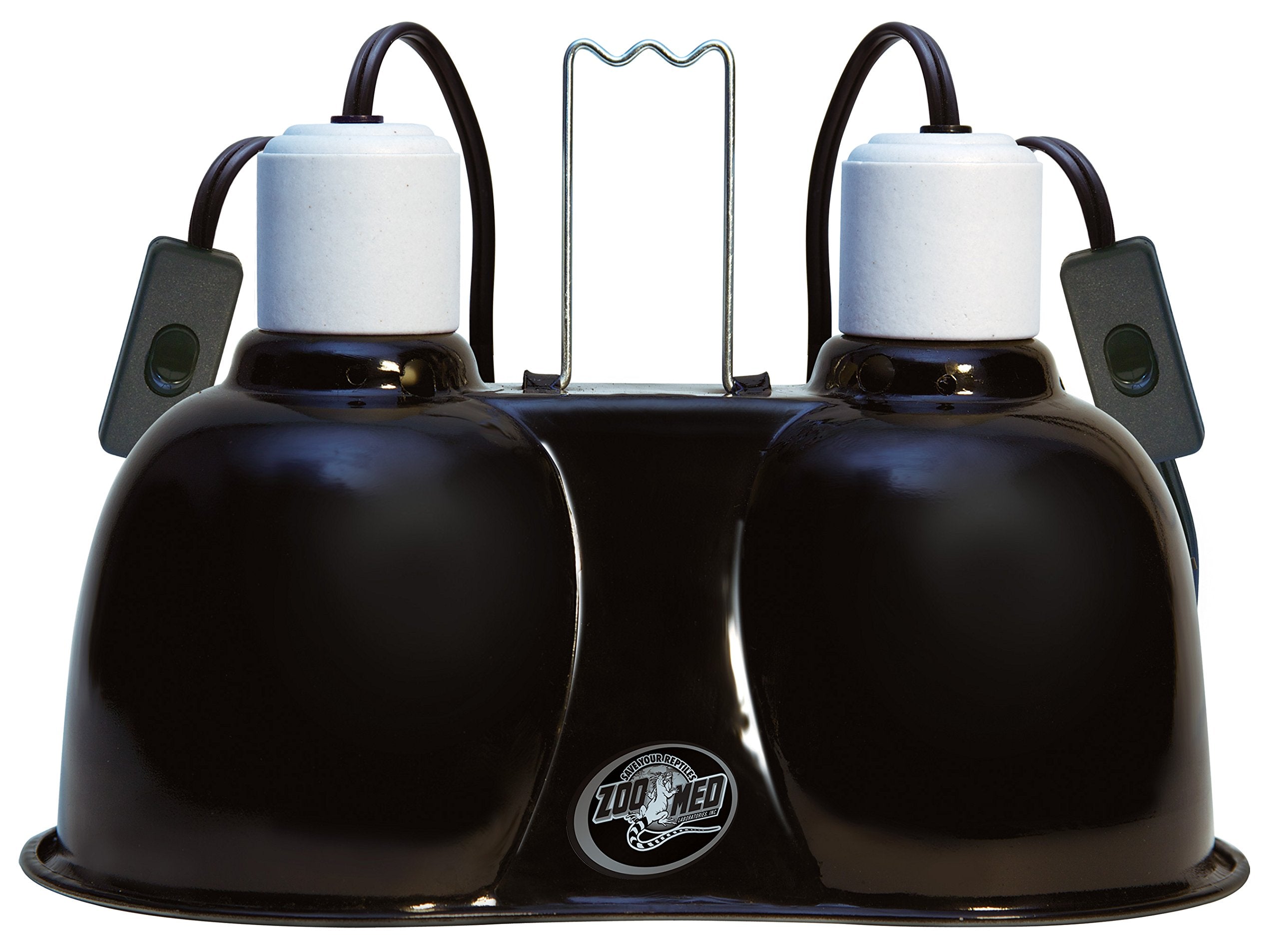 Zoo Med Combo Mini Deep Dome Clamp Lamp switches provide easy heat and UV control.